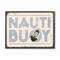 Stupell Industries Nauti Buoy Funny Ocean Beach Typography in Black Frame Wall Art